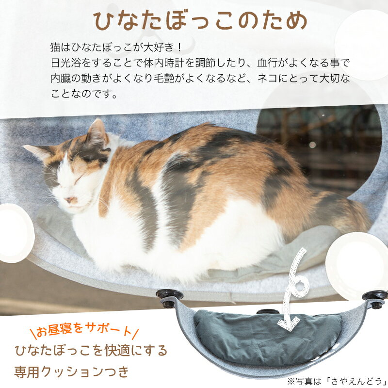 猫窓用ベッドひなたニャンコ猫用ウィンドウベッド