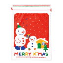 クリスマス・セルフラッピング袋(紐タイプ) 雪だるま