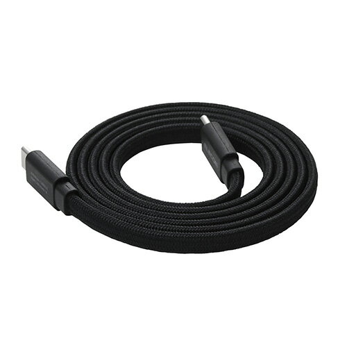 エレコム(ELECOM) MPA-CCTMGF10BK ブラック USB-C ケーブル PD60W USB Type-C to C 1m 急速充電 薄型フラット ナイロンメッシュ マグネット 磁石