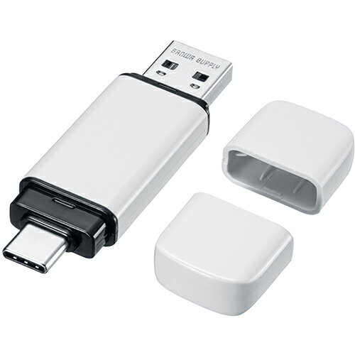 サンワサプライ UFD-5TC16GW USB Type-C ・A両対応メモリ 16GB