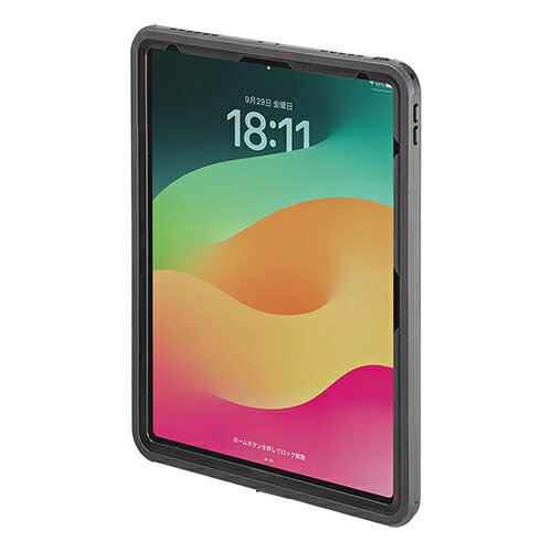 サンワサプライ PDA-IPAD2116 iPad Air 13インチ M4/M3/M2用耐衝撃防水ケ-ス