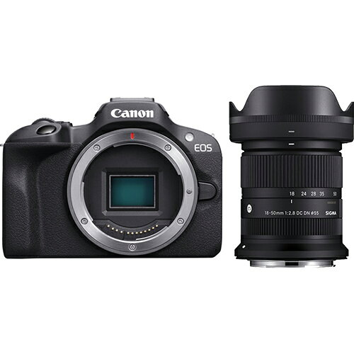 CANON(キヤノン) 【セット 明るくコンパクトな万能ズーム ズームレンズ1本】EOS R100 ボディ＋シグマ18-50mm F2.8セット