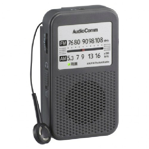 オーム電機(OHM) RAD-P137N AudioComm イヤホン巻き取りポケットラジオ