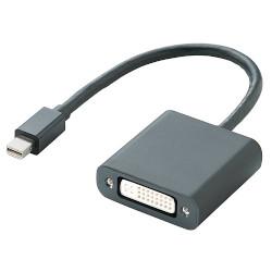 エレコム ELECOM AD-MDPDVIBK(ブラック) Mini DisplayPort-DVI 変換アダプタ ADMDPDVIBK 1