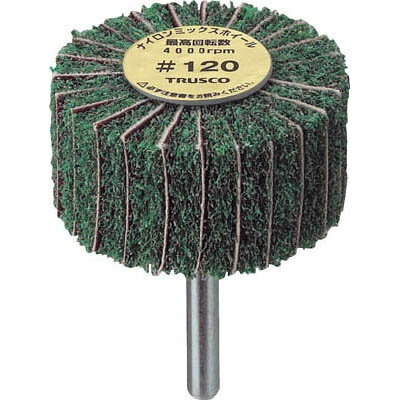 トラスコ中山 FM1025-80 ナイロンミックスホイール 外径100X厚25X軸6 5個入 80♯ FM102580