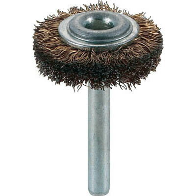 トラスコ中山 TB-6201 軸付ホイールブラシ φ32X軸6 真鍮メッキ鋼線 線径0.25