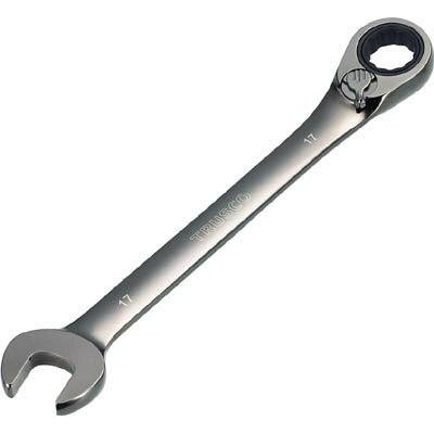Socket Wrench - トラスコ中山 TGRN-17R 切替式ギヤレンチ コンビタイプ 17X17 ノンクロム