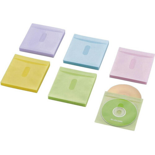 エレコム(ELECOM) CCD-NIWB120ASO アソートカラー Blu-ray・CD・DVD対応不織布ケース タイトルカード