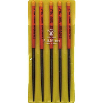 【対象ショップ限定 先着フラッシュクーポン】ツボサン MA005-03 組ヤスリ 5本組 丸 細目 MA00503