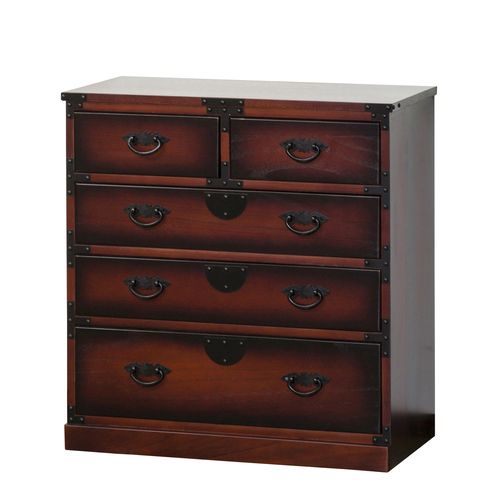 クロシオ 【完成品】民芸調 引出箪笥　幅67cm 64734