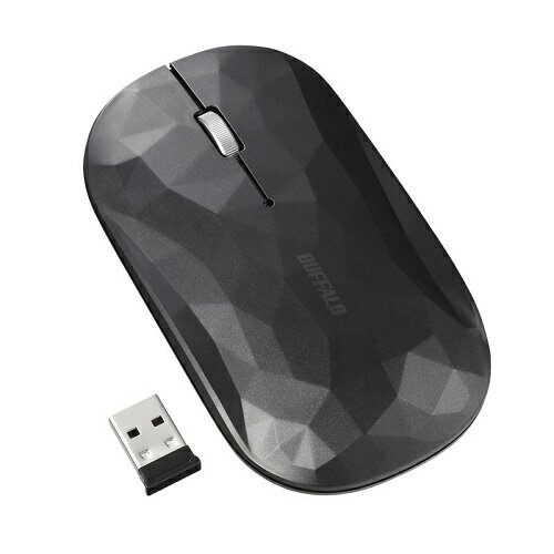 バッファロー BUFFALO BSMBW330GBK ジオメトリー/ブラック USB BlueLED光学式マウス 3ボタン BSMBW330GBK