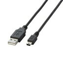 エレコム ELECOM U2C-M50BK(ブラック) USB2.0ケーブル A-miniB 5m U2CM50BK(2)
