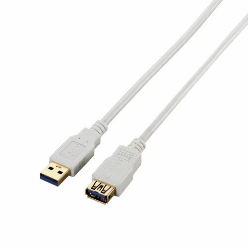 エレコム ELECOM USB3-E20WH(ホワイト) USB3.0延長ケーブル A-A 2m USB3E20WH エレコム ELECOM USB3-E20WH(ホワイト) USB3.0延長ケーブル A-A 2m USB3E20WH