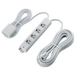 樂天商城 - エレコム ELECOM T-WRMT3450LG/RS グレー 二重構造工事用タップ 延長コード 3ピン 4個口 TWRMT3450LGRS
