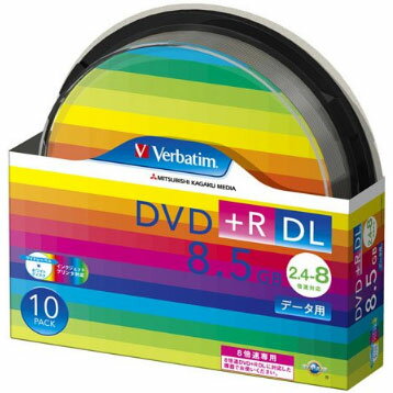 Verbatim バーベイタム DTR85HP10SV1 データ用 DVD+R DL 8.5GB 1回記録 プリンタブル 8倍速 10枚 DTR85HP10SV1