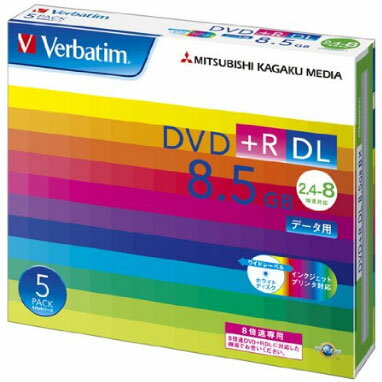 Verbatim o[xC^ DTR85HP5V1 f[^p DVD+R DL 8.5GB 1L^ v^u 8{ 5 DTR85HP5V1