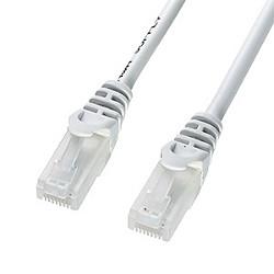 サンワサプライ LA-Y5TS-02(ホワイト) ツメ折れ防止 CAT5e LANケーブル 2m