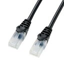 サンワサプライ LA-Y5TS-02BK(ブラック) ツメ折れ防止 CAT5e LANケーブル 2m