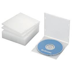 Blu-ray/DVD/CDケース 10枚セット（スリム/PP/1枚収納・クリア） CCD-JPCS10CR
