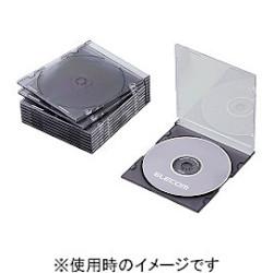↑↑↑正確な在庫状況は上記バナー「在庫状況を確認する」をクリックして頂き、必ずご確認ください。&nbsp;&nbsp;■厚さ約5mmのスリムタイプのBlu-ray/DVD/CDケースです。■スリムタイプなので、同じスペースでも標準タイプに比べて多くの枚数を収納可能です。■ケース1枚につきディスク1枚を収納可能です。■ケース内側に歌詞カードやインデックスカードも収納可能です。CCDJSCS10CBK収容メディア：Blu-ray Disc/DVD/CD収容枚数(ケース1枚あたり)：1枚ジャケット収納：○外形寸法：幅142×奥行5.2×高さ125mm重量：37g(1枚)入り数：10材質：ポリスチレン本体カラー：クリアブラック厚さ約5mmのスリムタイプ