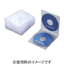 Blu-ray/DVD/CDケース 10セット（スリム/PS/2枚収納・クリア） CCD-JSCSW10CR