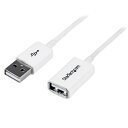 StarTech スターテック USBEXTPAA3MW(ホワイト) USB2.0 延長ケーブル 3m USBEXTPAA3MW