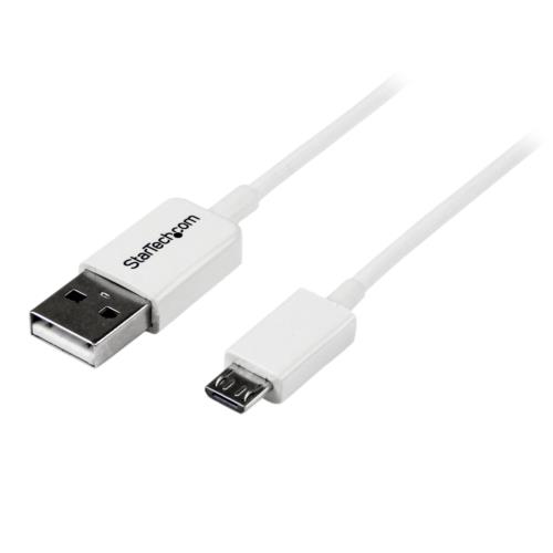 StarTech スターテック USBPAUB2MW(ホワイト) micro USB2.0 ケーブル 2m USBPAUB2MW