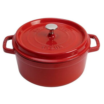 【生涯保証 国内正規品】ストウブ staub ピコ ココット ラウンド IH対応 両手鍋 10cm 40509-799(チェリー) Staub Cocotte 鋳物 ホーロー鍋 IH対応 琺瑯 ホウロウ 保温 おしゃれ オーブン 両手鍋 深型