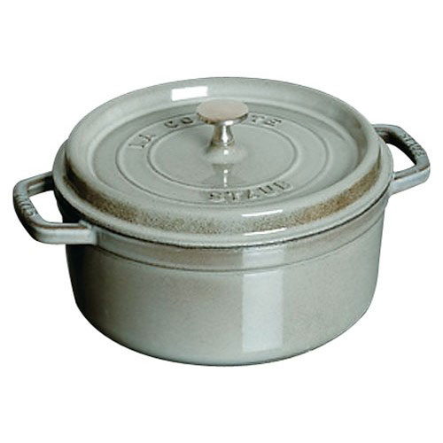 楽天イーベストPC・家電館【生涯保証 国内正規品】ストウブ staub ピコ ココット ラウンド IH対応 両手鍋 10cm 40500-106（グレー） Staub Cocotte 鋳物 ホーロー鍋 IH対応 琺瑯 ホウロウ 保温 おしゃれ オーブン 両手鍋 深型