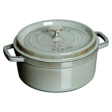 【生涯保証 国内正規品】ストウブ staub ピコ ココット ラウンド IH対応 両手鍋 14cm 40509-475(グレー) Staub Cocotte 鋳物 ホーロー鍋 IH対応 琺瑯 ホウロウ 保温 おしゃれ オーブン 両手鍋 深型