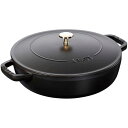 ストウブ staub ブレイザー IH対応 ソテーパン 24cm 40511-473(ブラック) 40511473 【国内正規品/生涯保証付】