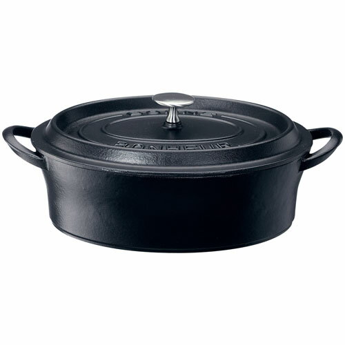 イシガキ産業 ボンボネール ココットオーバル 両手鍋 14cm 3623 ブラック 3623