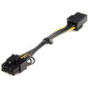 StarTech X^[ebN PCIEX68ADAP 6s-8s PCIe dϊA_v^P[u 0.15m PCIEX68ADAP