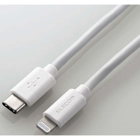 樂天商城 - エレコム ELECOM MPA-CLY12WH ホワイト USB-C to Lightningケーブル 1.2m MPACLY12WH