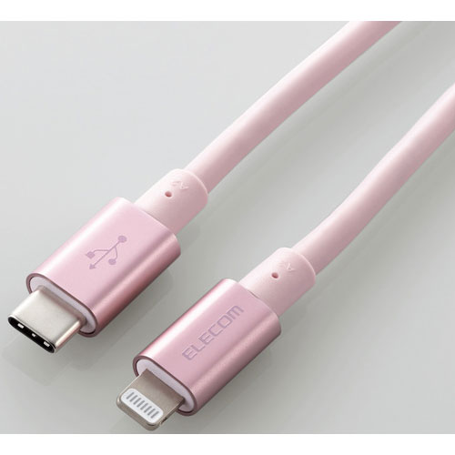 エレコム ELECOM MPA-CLPS20PN(ピンク) USB-C to Lightningケーブル 2m MPACLPS20PN