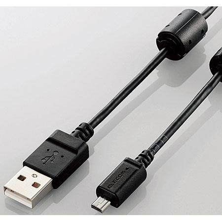 エレコム ELECOM DGW-F8UF05BK ブラック DGW-F8UFBKシリーズ カメラ接続用USBケーブル 0.5m DGWF8UF05BK