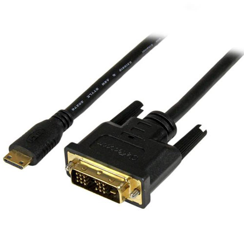 StarTech X^[ebN HDCDVIMM2M(ubN) Mini HDMI - DVI-DϊP[u 2m HDCDVIMM2M