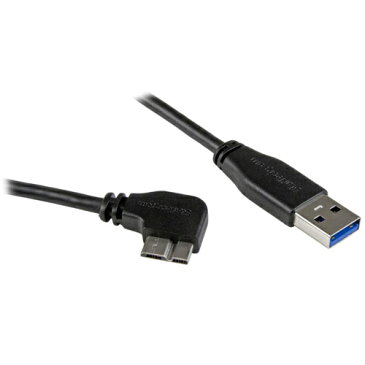 StarTech USB3AU1MRS(ブラック) L型右向きMicro USB 3.0 スリムケーブル 1m