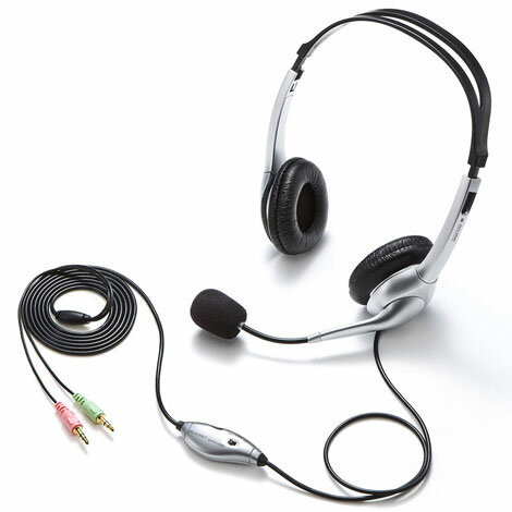 サンワサプライ MM-HS507NCN(シルバー) マルチメディアPCヘッドセット MMHS507NCN サンワサプライ MM-HS507NCN(シルバー) マルチメディアPCヘッドセット MMHS507NCN