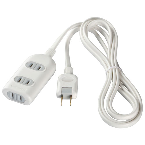 樂天商城 - バッファロー BUFFALO 2ピン式電源タップ 3個口 上挿し2・横挿し1 2m BSTAPSG2320WH ホワイト BSTAPSG2320WH