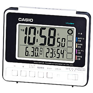 CASIO カシオ DQL-250J-7JF 電波目覚まし時計 DQL250J7JFポータブル 熱中症対策 アウトドア 外出 気温 湿度 散歩 日焼け 太陽