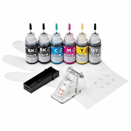サンワサプライ INK-C371S30S6 詰め替えインク 6色ボトル 各30ml INKC371S30S6