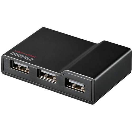 バッファロー BUFFALO BSH4A11BK ブラック USB2.0 TV PC対応セルフパワー 4ポートハブ BSH4A11BK