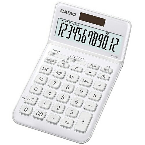 CASIO カシオ JF-S200-WE(ホワイト) スタイリッシュ電卓 12桁 JFS200WEN