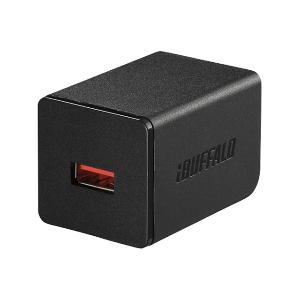 バッファロー BUFFALO BSMPA2402P1BK AC-USB 2.4A 自動判別USBx1 ブラック BSMPA2402P1BK