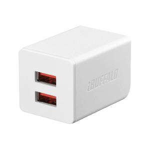 バッファロー BUFFALO BSMPA2402P2WH AC-USB 2.4A 自動判別USBx2 ホワイト BSMPA2402P2WH