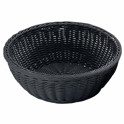 塑膠製 - トーダイ PP丸型バスケット ブラック 24型 RO-433-BK
