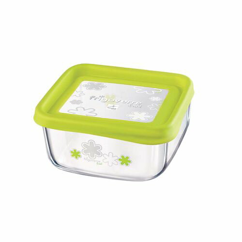 Glass Storage Containers - ボルミオリ・ロッコ フリゴベール・ファン スクエア 15cm 3.87870.MV2グリーン
