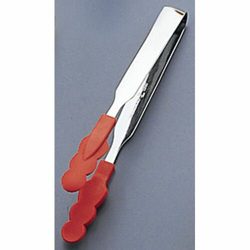 田辺金具 18-0N抗菌 耐熱カラートング スリム 小 レッド