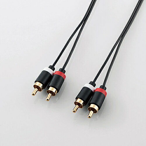 エレコム ELECOM DH-WRN30(ブラック) AUDIOケーブル(RCA×2) 3.0m DHWRN30